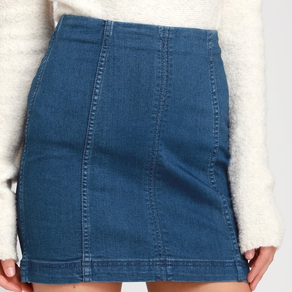 Denim mini skirt